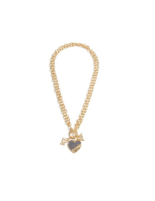 Outlet - GUESS náhrdelník Heart Link...