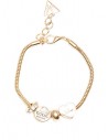 Outlet - GUESS náramek Gold-Tone Snake Chain Charm