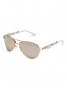 Outlet - GUESS okuliare Chain Detail Aviator biele