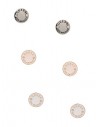 GUESS náušnice Enamel Logo Button Stud Earrings strieborné