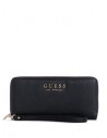 GUESS peňaženka Cary Logo Zip-Around Large Wallet čierna