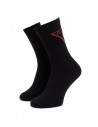 GUESS ponožky Triangle Logo Crew Socks černé