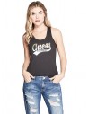 GUESS tílko Nikkita Spray Logo Tank černé