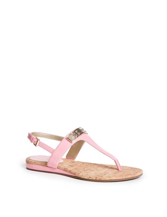 GUESS sandálky Jillaine T-strap růžové