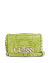 GUESS kabelka Uptown Chic Mini Croc-embossed Crossbody lime