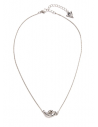 GUESS náhrdelník Silver-Tone Interlock Heart Necklace