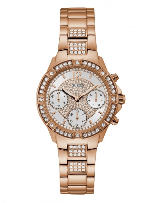 GUESS hodinky Rose Gold-tone And...