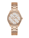 GUESS hodinky Rose Gold Tone Case Rose Gold Tone Stainless Steel Watch