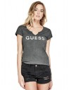 GUESS tričko Holly Crushed Stones Tee sivé