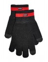 GUESS rukavice Touchscreen Logo Gloves černé