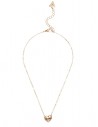 GUESS náhrdelník Gold-Tone Dainty Heart Charm Necklace