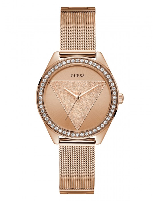GUESS hodinky Rose Gold-Tone Logo...