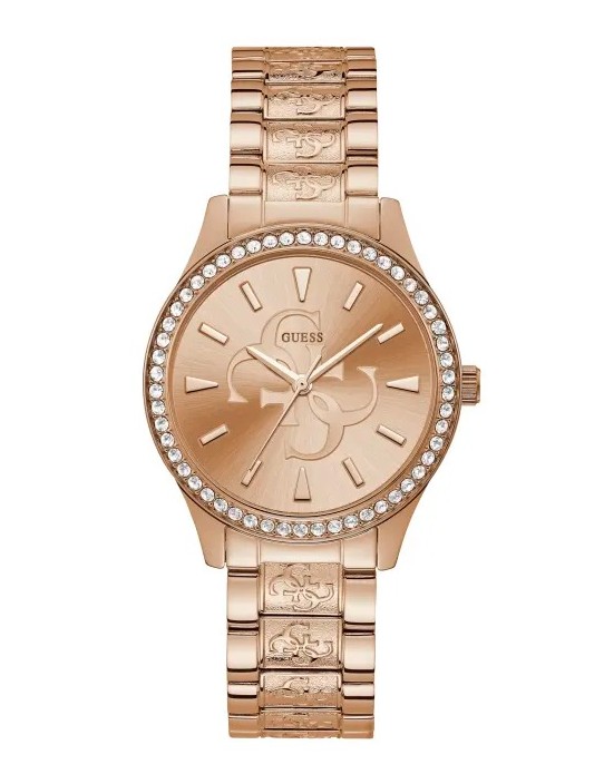 GUESS hodinky Rose Gold-Tone Quattro...