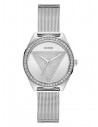 GUESS hodinky Silver-Tone Logo Analog Watch
