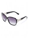 Outlet - GUESS brýle Oversized Chain-Trim Sunglasses černé