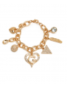 Outlet - G by GUESS náramok Gold-Tone Logo Charm Link Bracelet