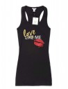 Outlet - GUESS tielko Aanya Graphic Tank čierne