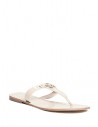 GUESS sandálky Kara T-Strap Sandals krémové
