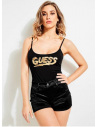 GUESS body Charged Up Logo Bodysuit čierne