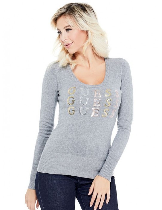 GUESS pulóver Laine Logo Pullover...