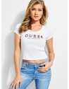 GUESS tričko Originals Ribbed Top bílé