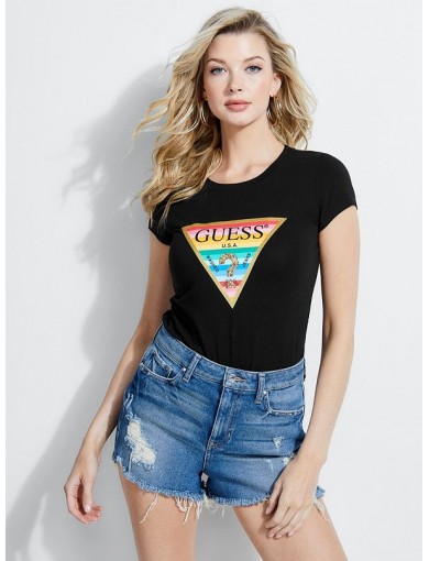 GUESS tričko Rainbow Logo...