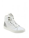 GUESS tenisky Janis Quilted High-Top Sneakers biele