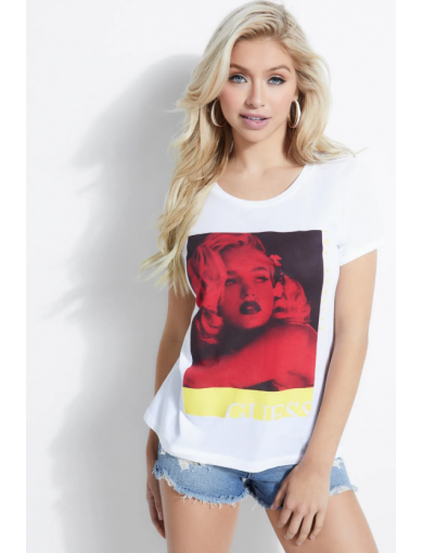 GUESS tričko Face Logo Tee...