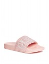 GUESS pantofle Sass Rhinestone Logo Slide Sandals pink