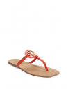 GUESS žabky Zali Logo T-strap Sandals červené