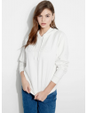 GUESS mikina Active Logo Embossed Hoodie cream white