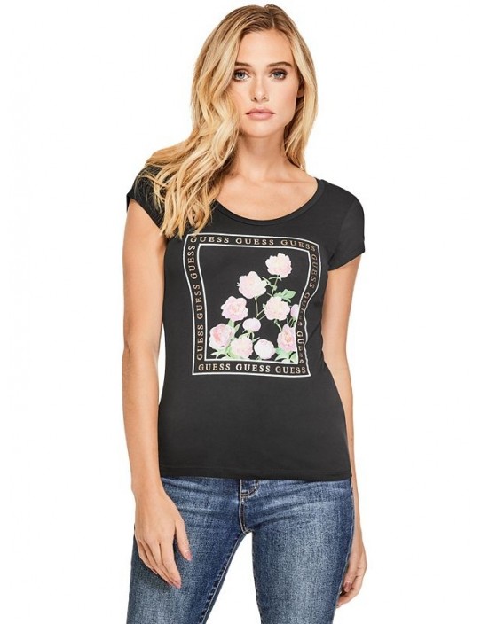 GUESS tričko Lily Floral Graphic Tee...