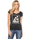 GUESS tričko Lily Floral Graphic Tee černé