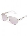 GUESS brýle Mirrored Aviator Sunglasses bílé