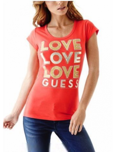 Outlet - GUESS tričko červené