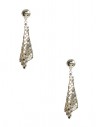 GUESS náušnice Silver-tone Logo Mesh Kite Earrings
