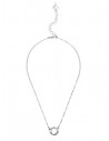 GUESS náhrdelník Silver-Tone Circle Pendant Necklace