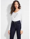 GUESS top Embellished Logo Tee biely