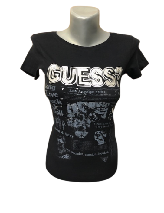 Outlet - GUESS tričko černé