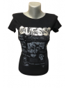 Outlet - GUESS tričko čierne