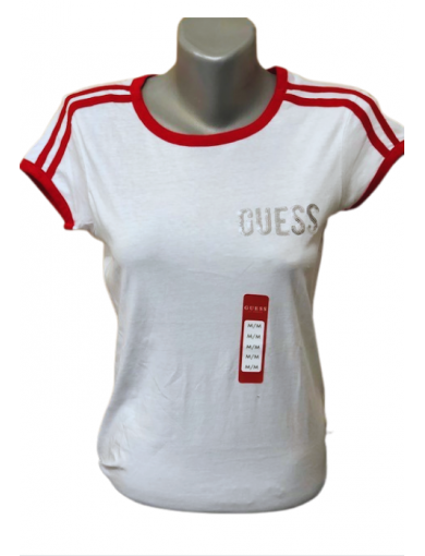 Outlet - GUESS tričko bílé