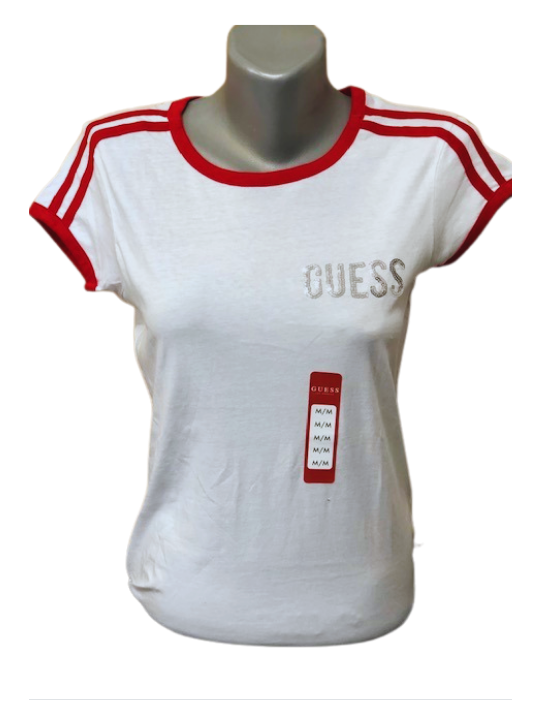 Outlet - GUESS tričko bílé