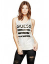 GUESS tílko Nica Logo Tank bílozlaté