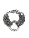 Outlet- GUESS náramek Silver-Tone Multi Chain
