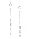 GUESS náušnice Gold-tone Rhinestone Stud Earrings Set