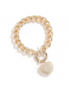 Outlet - GUESS náramok Gold-Tone Rhinestone Heart Bracelet