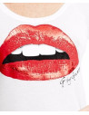 Outlet - G by GUESS tričko Mariko Lip Tee biele